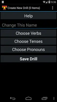 Spanish Verb Trainer android App screenshot 0